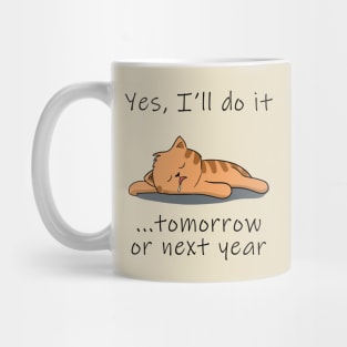 Lazy cat Mug